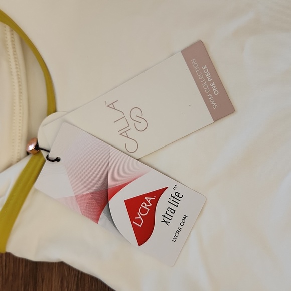 NWT Calia Halter Racerback Light Cream One Piece, size 12 - Picture 7 of 15